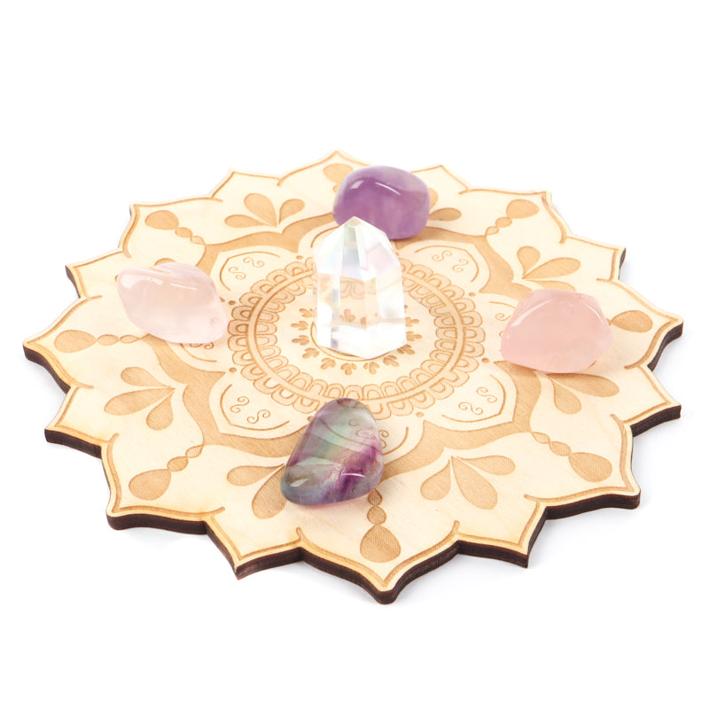 Flower Mandala Crystal Grids Gifts & Decor Zen and Meow 
