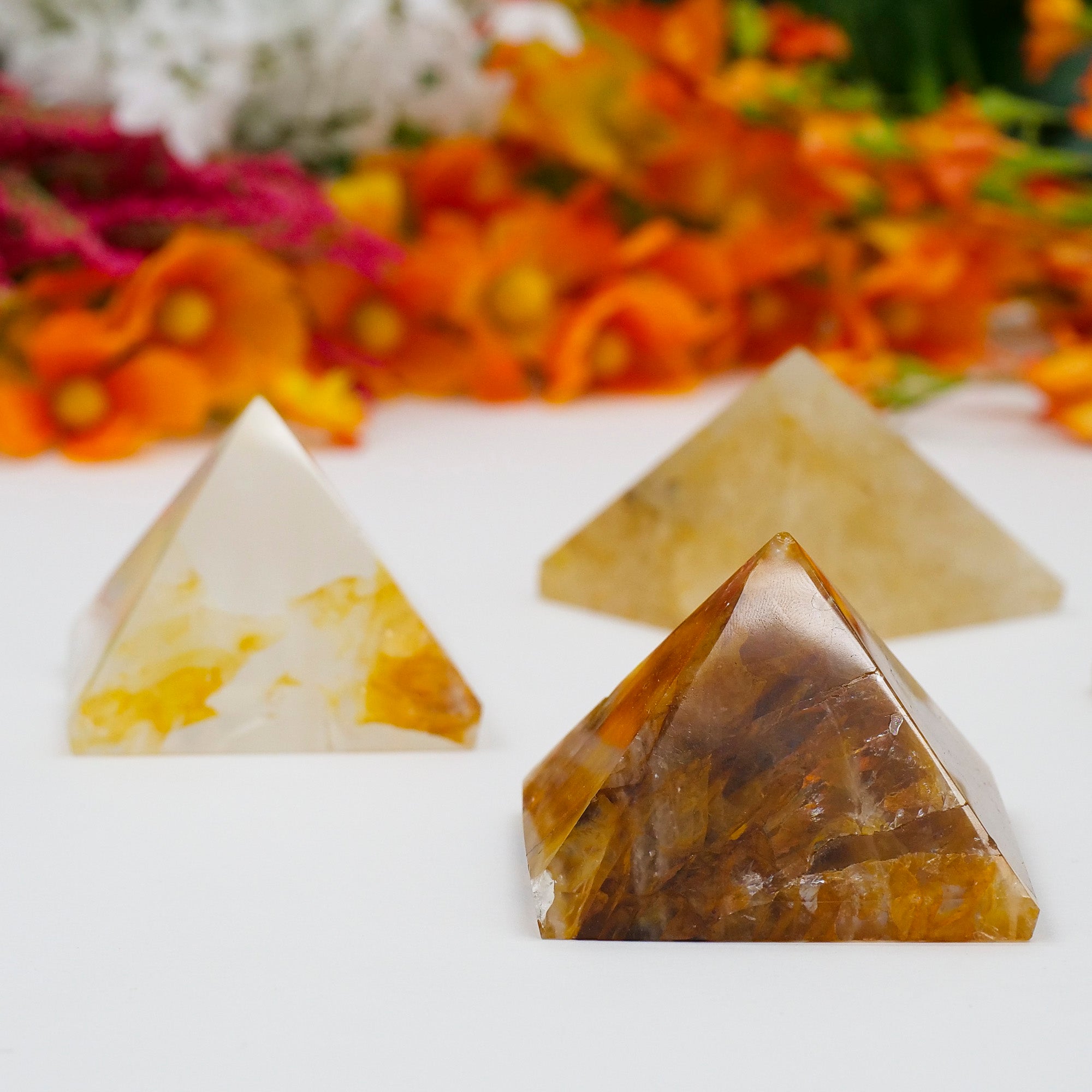 Golden Healer Quartz Pyramid Crystal Pyramid Crystal Magic 