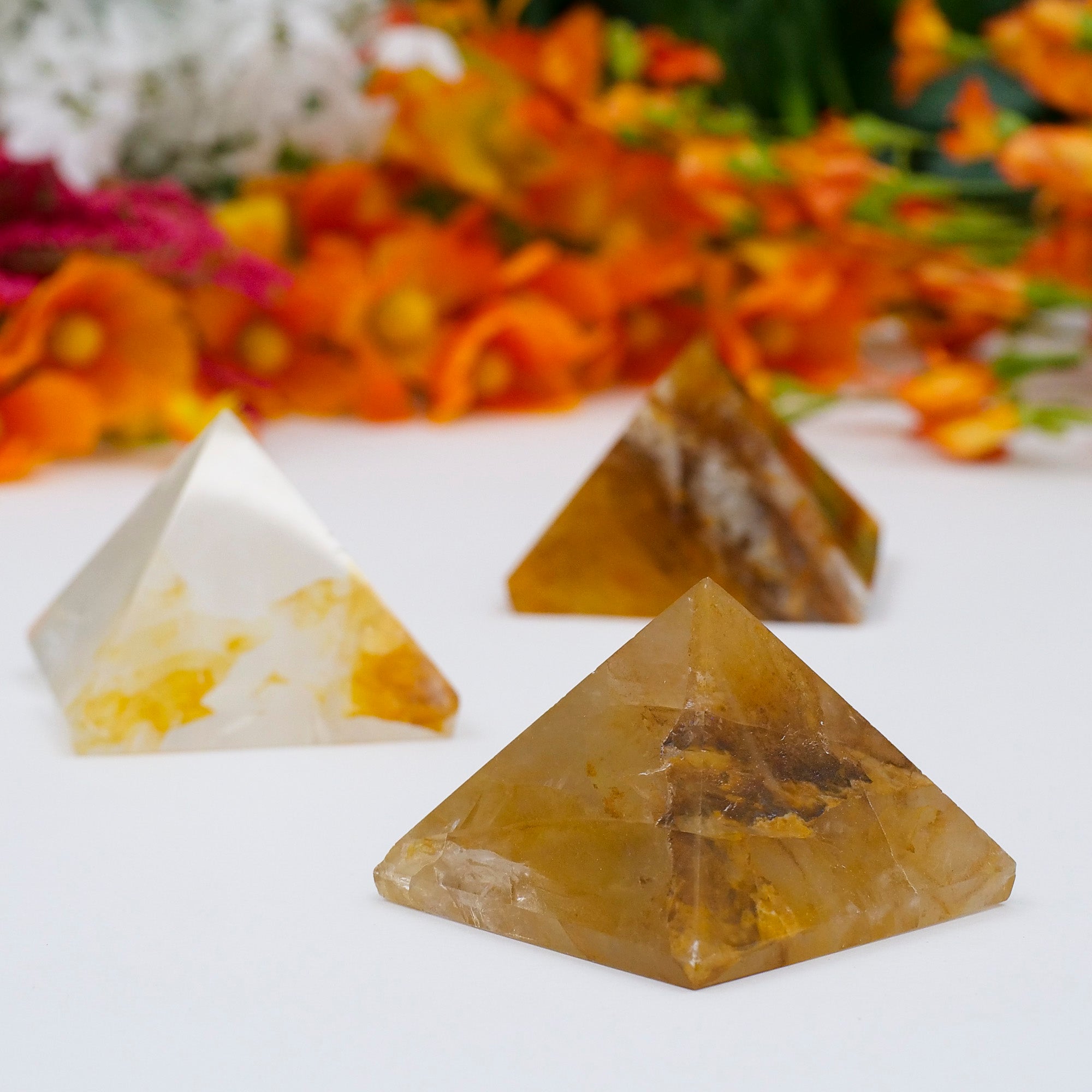 Golden Healer Quartz Pyramid Crystal Pyramid Crystal Magic 
