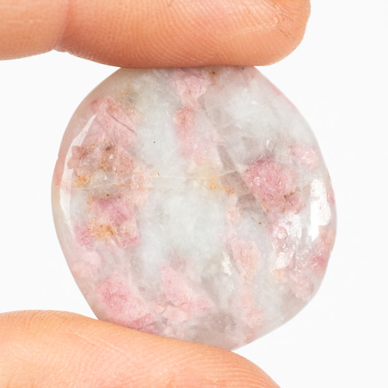 Pink Tourmaline in Quartz Palm Stone Crystal Palm Stones Crystal Magic 