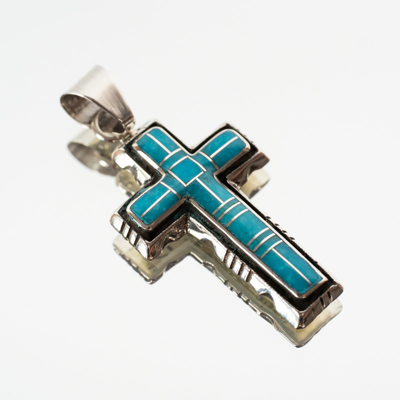 Turquoise Cross Pendant Jewelry: Pendant Southwest Jewelry 