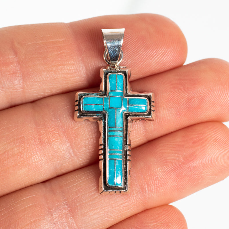 Mini Turquoise Cross Necklace – NOMADIC