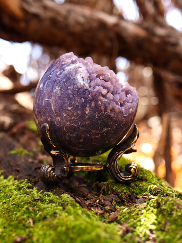 Grape Agate Sphere Crystal Sphere Starborn Creations 