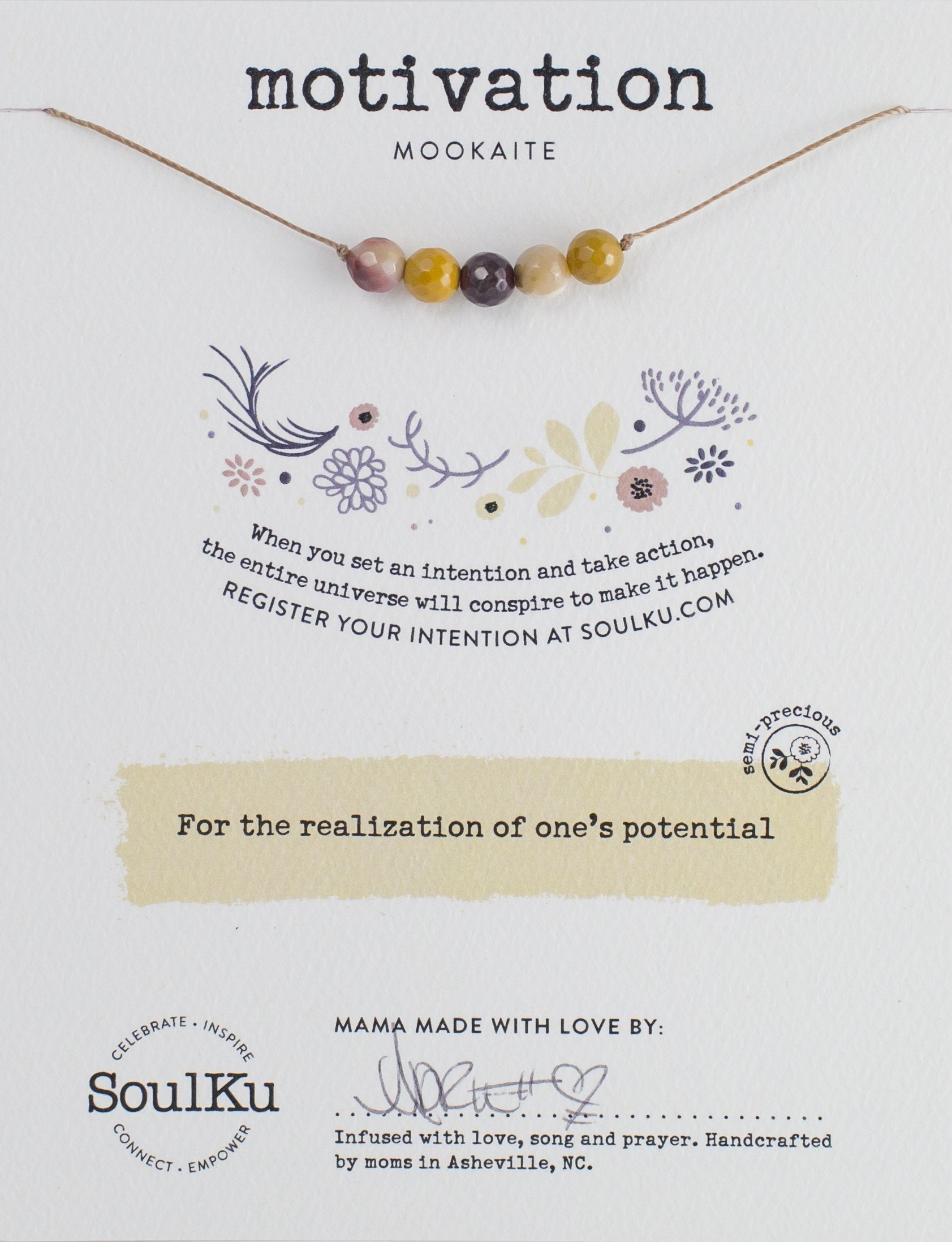 SoulKu Intention Necklaces Jewelry: Necklace Crystal Magic online Motivation 
