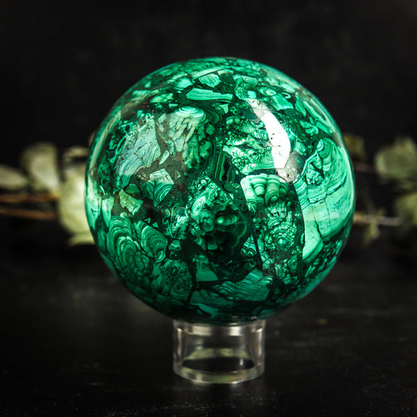 Malachite Druzy Sphere, outlets Malachite Palm Stone, Healing Heart Chakra, Cleansing Crystal, Green Chakra Sphere, Dendritic Malachite Sphere