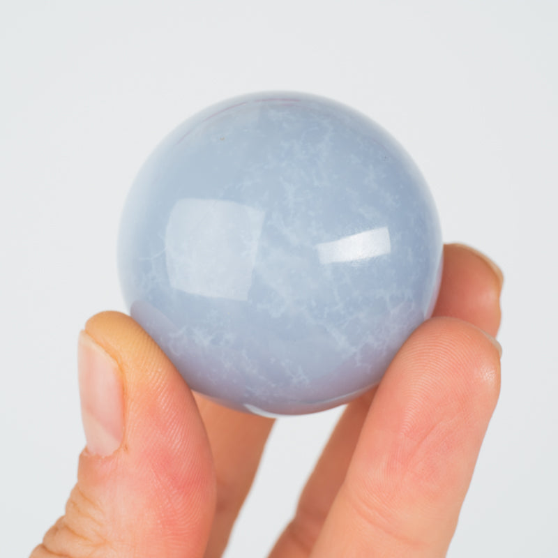 Blue Chalcedony Sphere Crystal Sphere Cancer Sign 