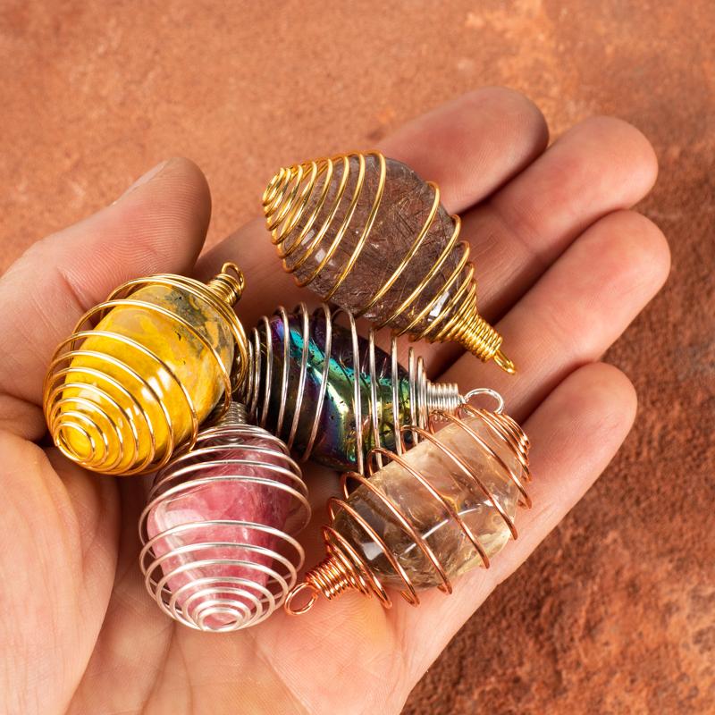 Looped Wire Wrapped Crystal Cage - Main Image