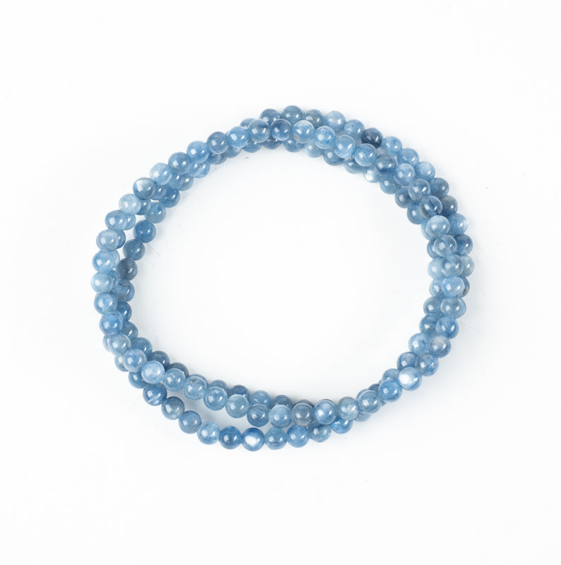 AAAAA Natural Blue Kyanite Bracelet, 14 Mm Kyanite Bracelet