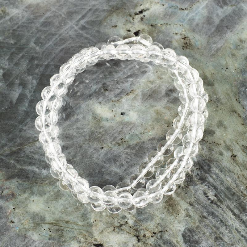 Elastic Crystal String for Bracelets White K Silver Crystal