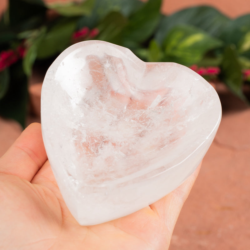 Rose Quartz Heart Bowl Crystal Bowl Crystal Magic online 