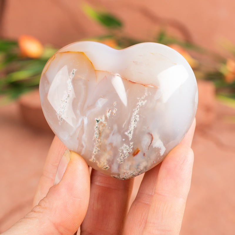 White Dyed Agate Heart Crystal Heart Crystal Magic online 