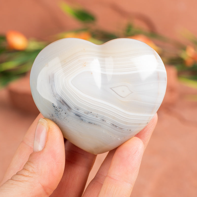 White Dyed Agate Heart Crystal Heart Crystal Magic online 