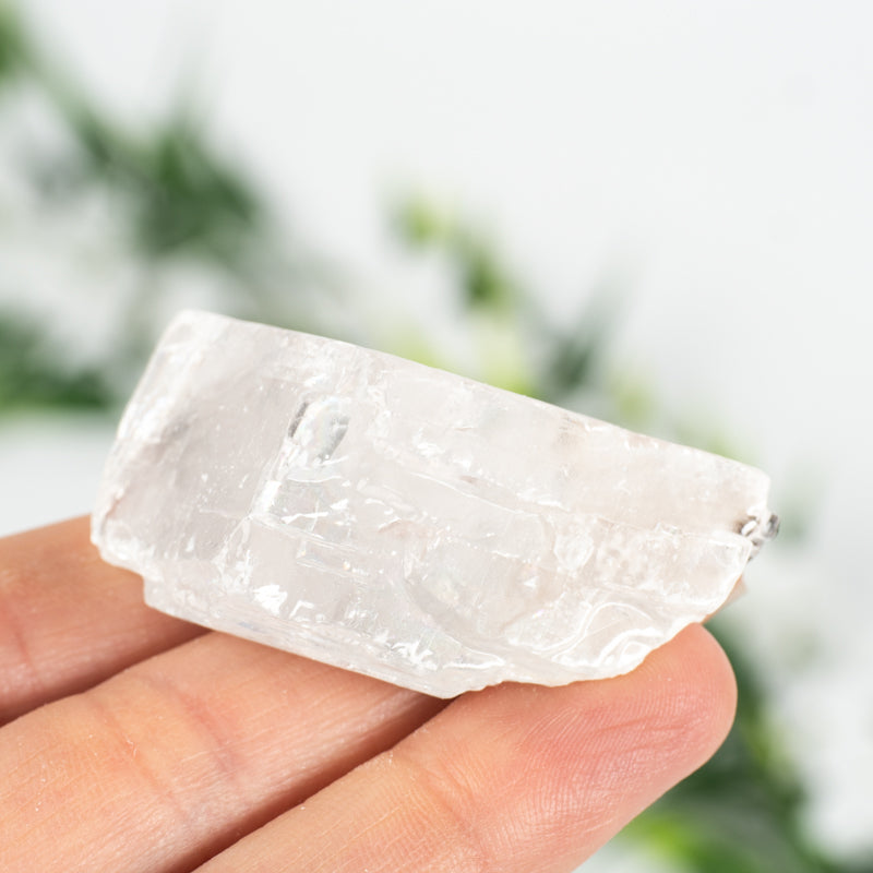 Raw Clear Calcite Crystal Chunk Cancer Sign 
