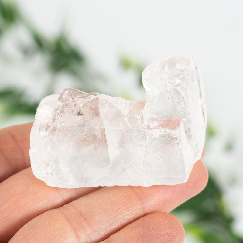 Raw Clear Calcite Crystal Chunk Cancer Sign 