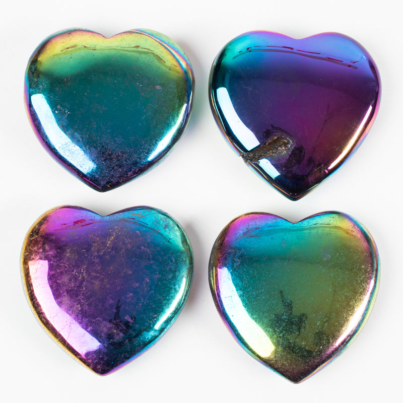 Rainbow Aura Quartz Heart Crystal Heart Crystal Magic 