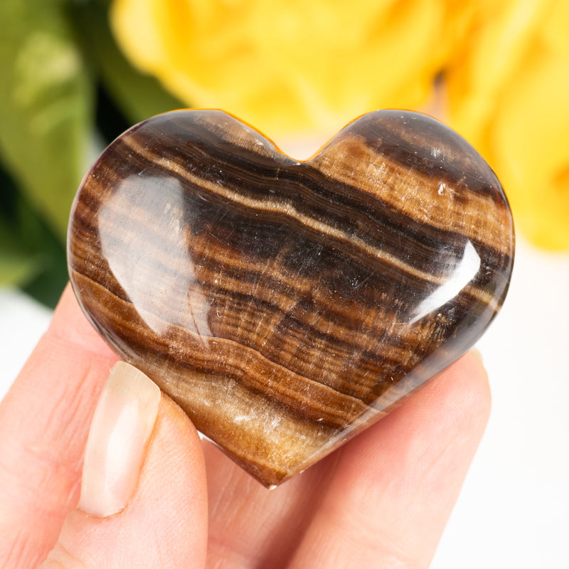 Brown Aragonite Heart Crystal Heart Crystal Magic online 