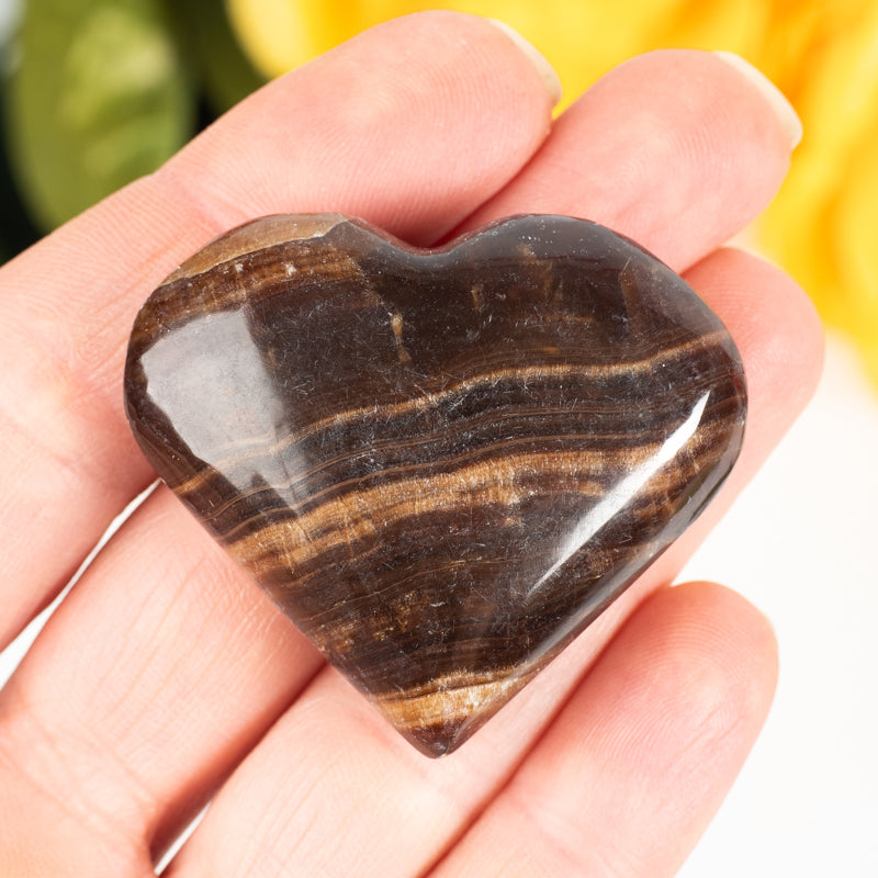 Brown Aragonite Heart Crystal Heart Crystal Magic online 