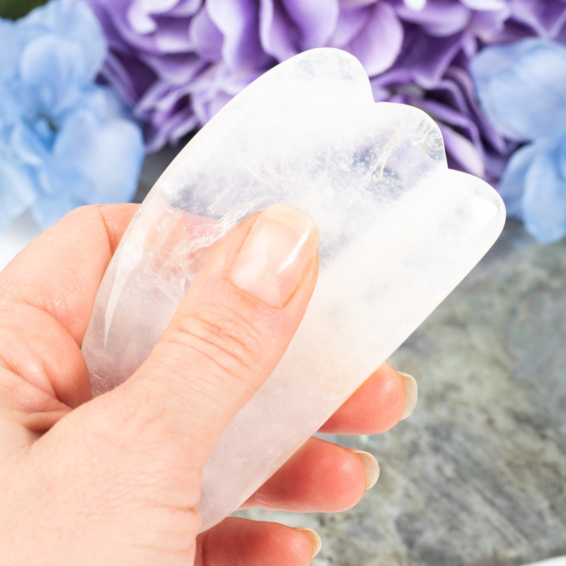 Selenite Gua Sha Stones Body Care: Massage Roller Aquarius 