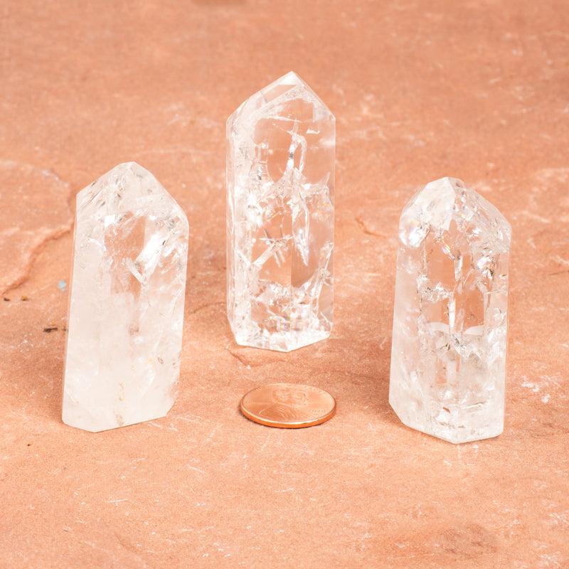 Crackle Quartz Hand-Carved Point Crystal Point Crystal Magic Small 