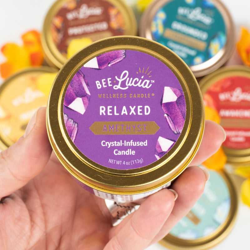 Bee Lucia Wellness Candles Candle Bee Lucia Relaxed 4oz Tin 