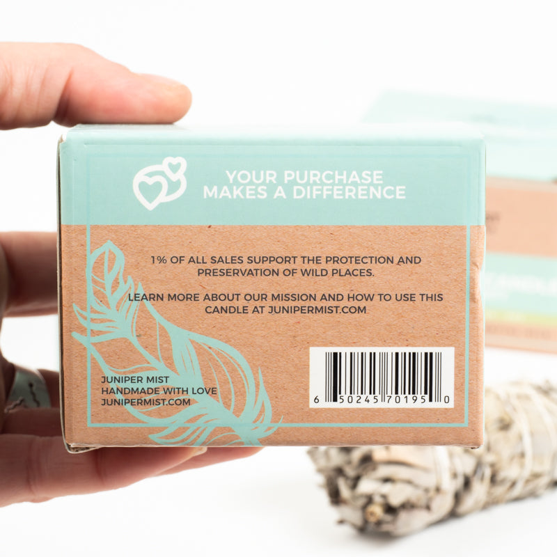 Juniper Mist Sage Smudge Candle Incense: Aromatherapy JuniperMist 