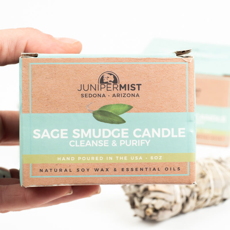 Juniper Mist Sage Smudge Candle Incense: Aromatherapy JuniperMist 