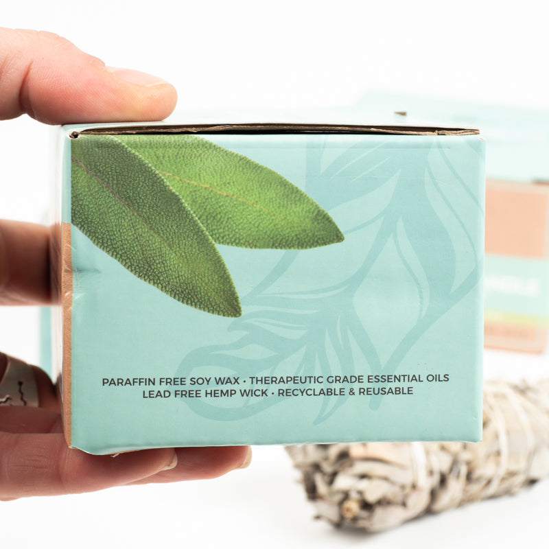 Juniper Mist Sage Smudge Candle Incense: Aromatherapy JuniperMist 