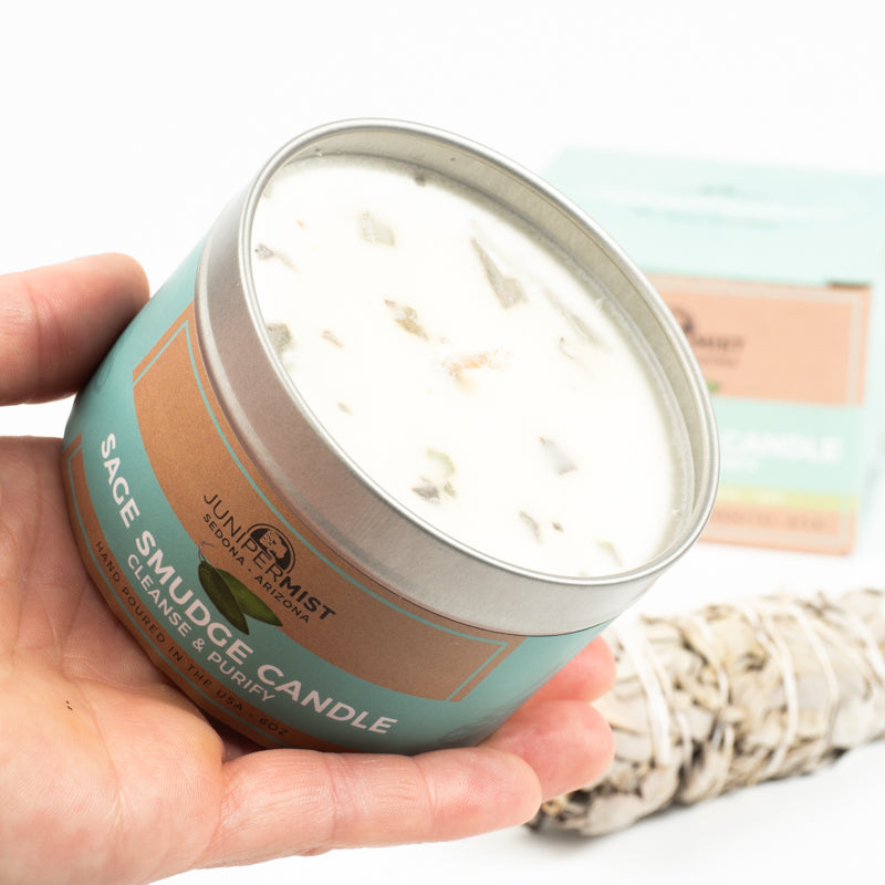 Juniper Mist Sage Smudge Candle Incense: Aromatherapy JuniperMist 