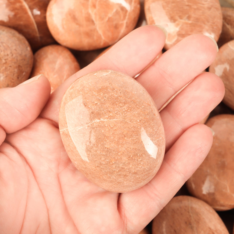 Peach Moonstone Palm Stone Crystal Palm Stones Crystal Magic 