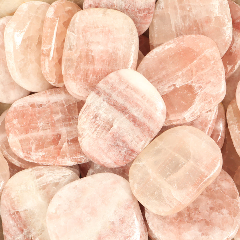 Strawberry Calcite Palm Stone Crystal Palm Stones Crystal Magic 