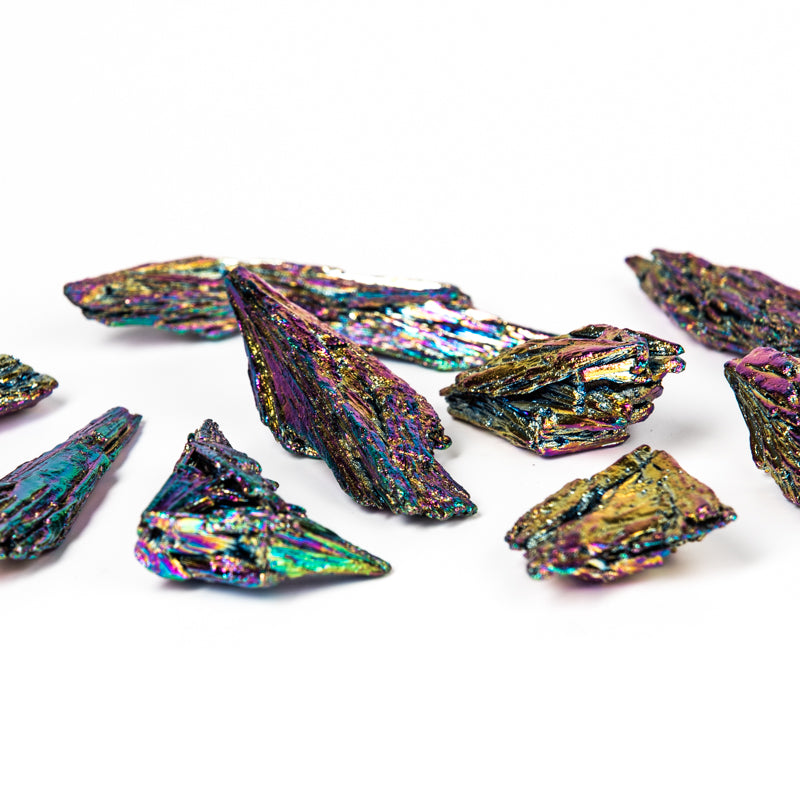Rainbow Aura Kyanite Slice Crystal Chunk Aries 