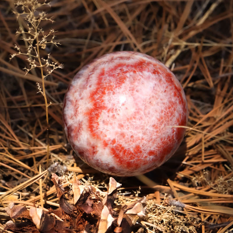 Red Aragonite Sphere Crystal Sphere Crystal Magic 