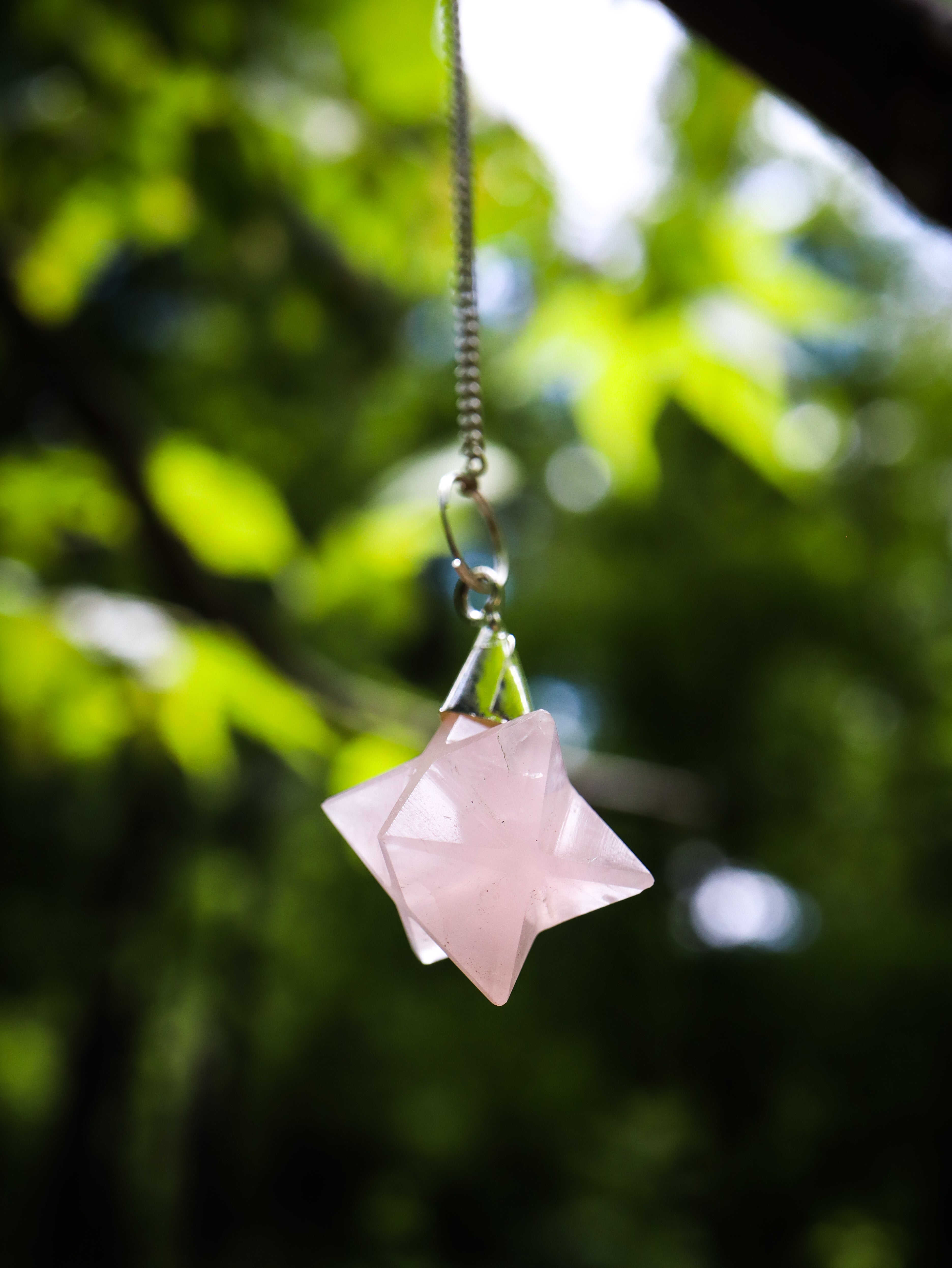Rose Quartz Merkaba Pendulum Gifts & Decor: Pendulum Crystal Magic online 