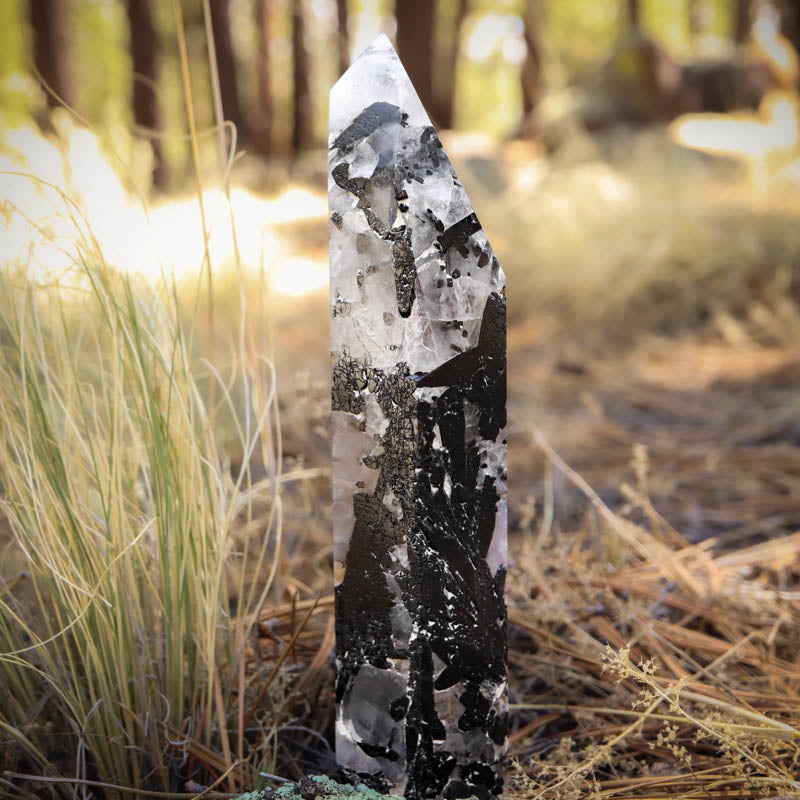 Quartz With Hematite Crystal Point