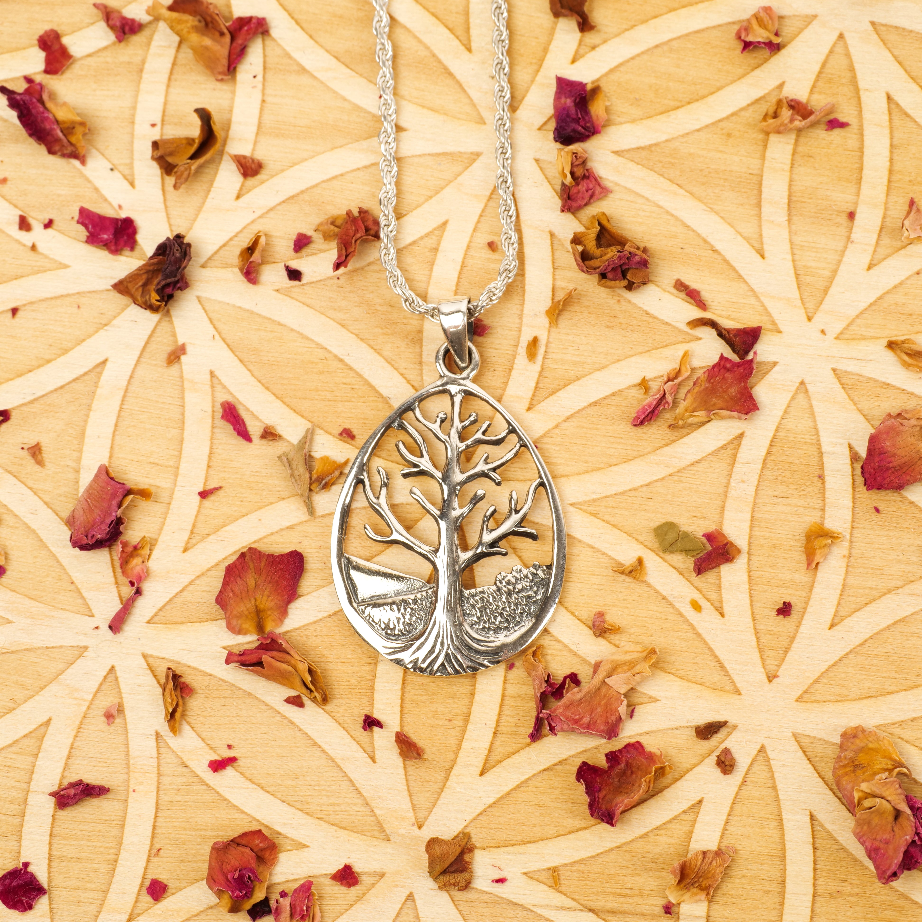 Sterling Silver Tree Of Life Pendant Jewelry: Pendant Crystal Magic 
