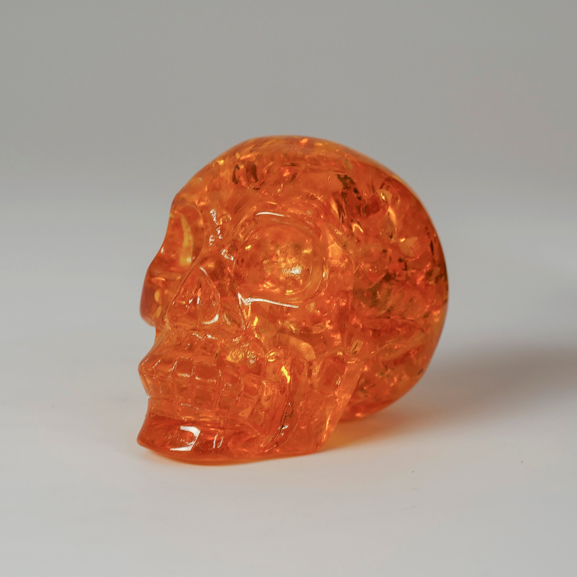 Reconstructed Amber Skull Crystal Skull Aries 