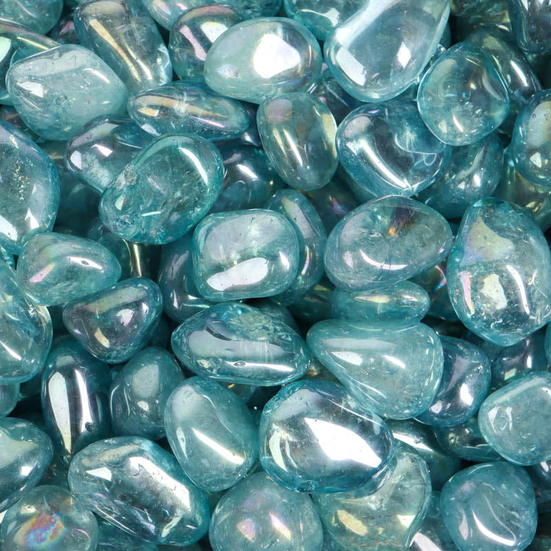 Aqua Aura Quartz Tumbled Crystal Tumbled Crystal Magic 