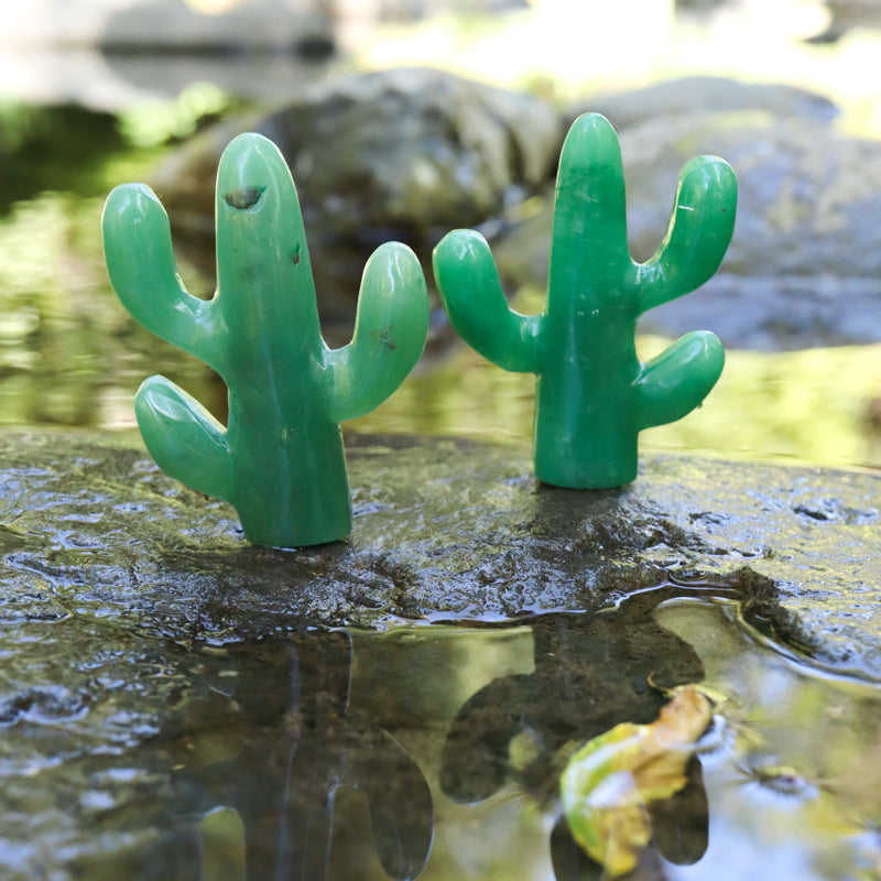 Green Aventurine Carved Cactus Crystal Carving Crystal Magic online 