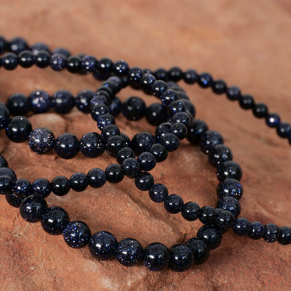Leonzio Natural Stone Bracelet in Deep Blue Jade and – By Fabrizio Design