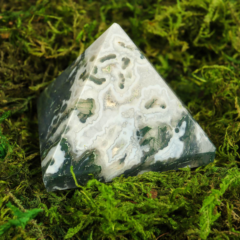Moss Agate Pyramid Crystal Pyramid Crystal Magic 