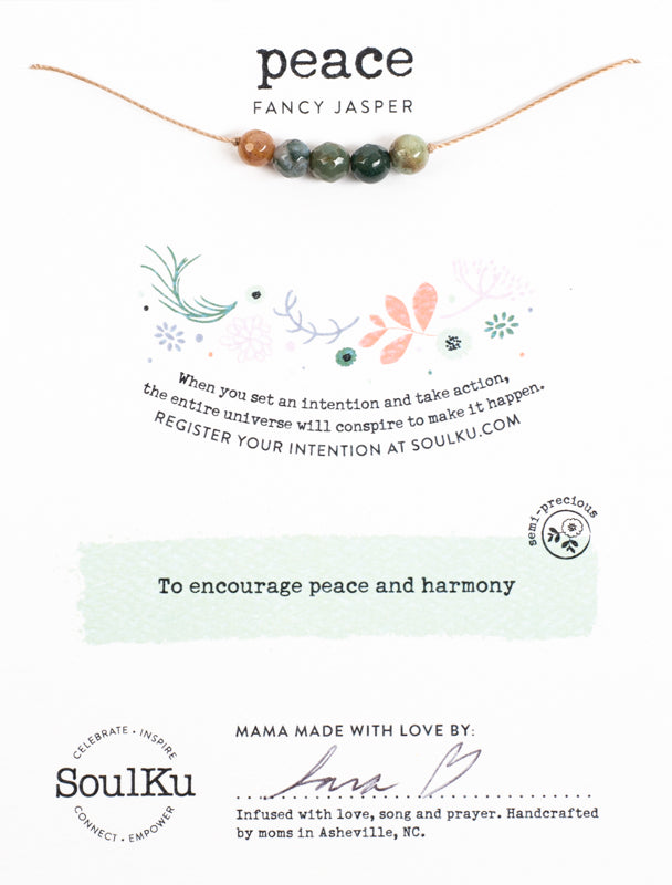 SoulKu Intention Necklaces Jewelry: Necklace Crystal Magic online Peace 