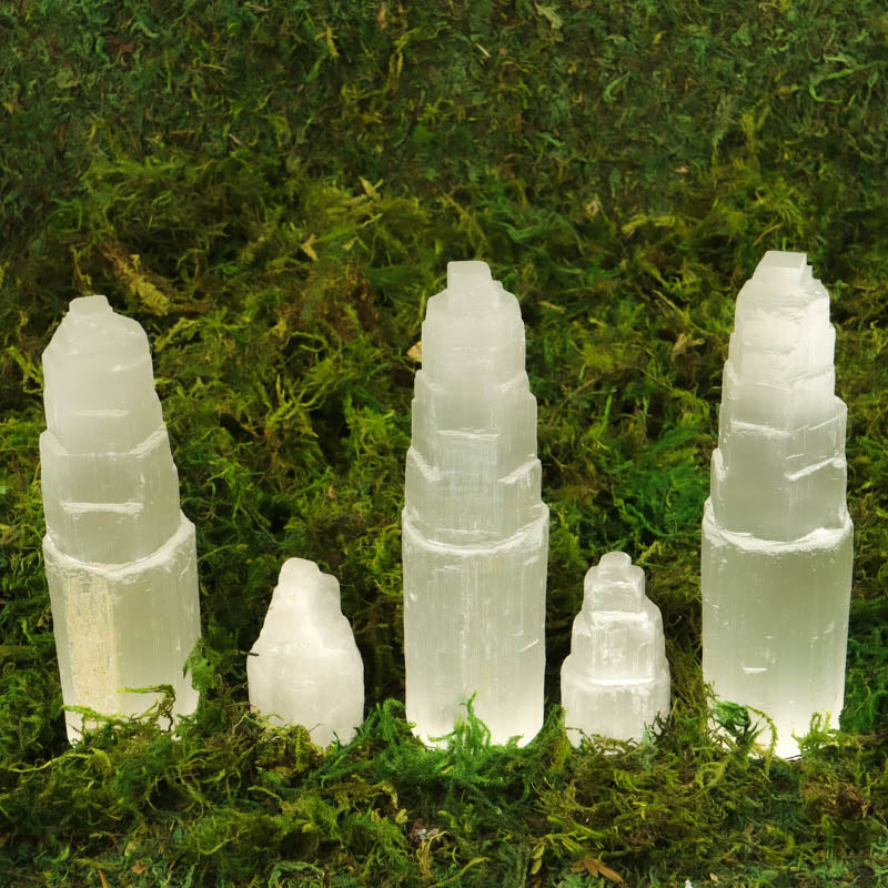 Raw Selenite Tower Crystal Point Crystal Magic 