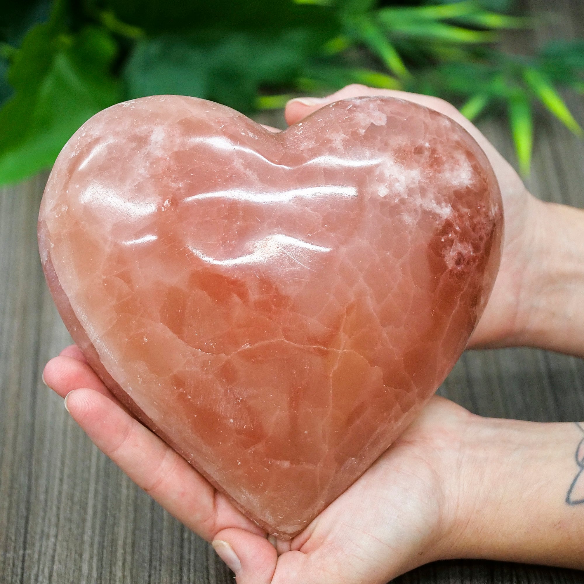 Strawberry Calcite Heart Crystal Heart Crystal Magic 