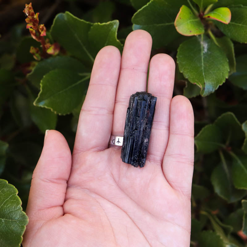Raw Brazilian Black Tourmaline Sheathe Crystal Chunk Crystal Magic Small 