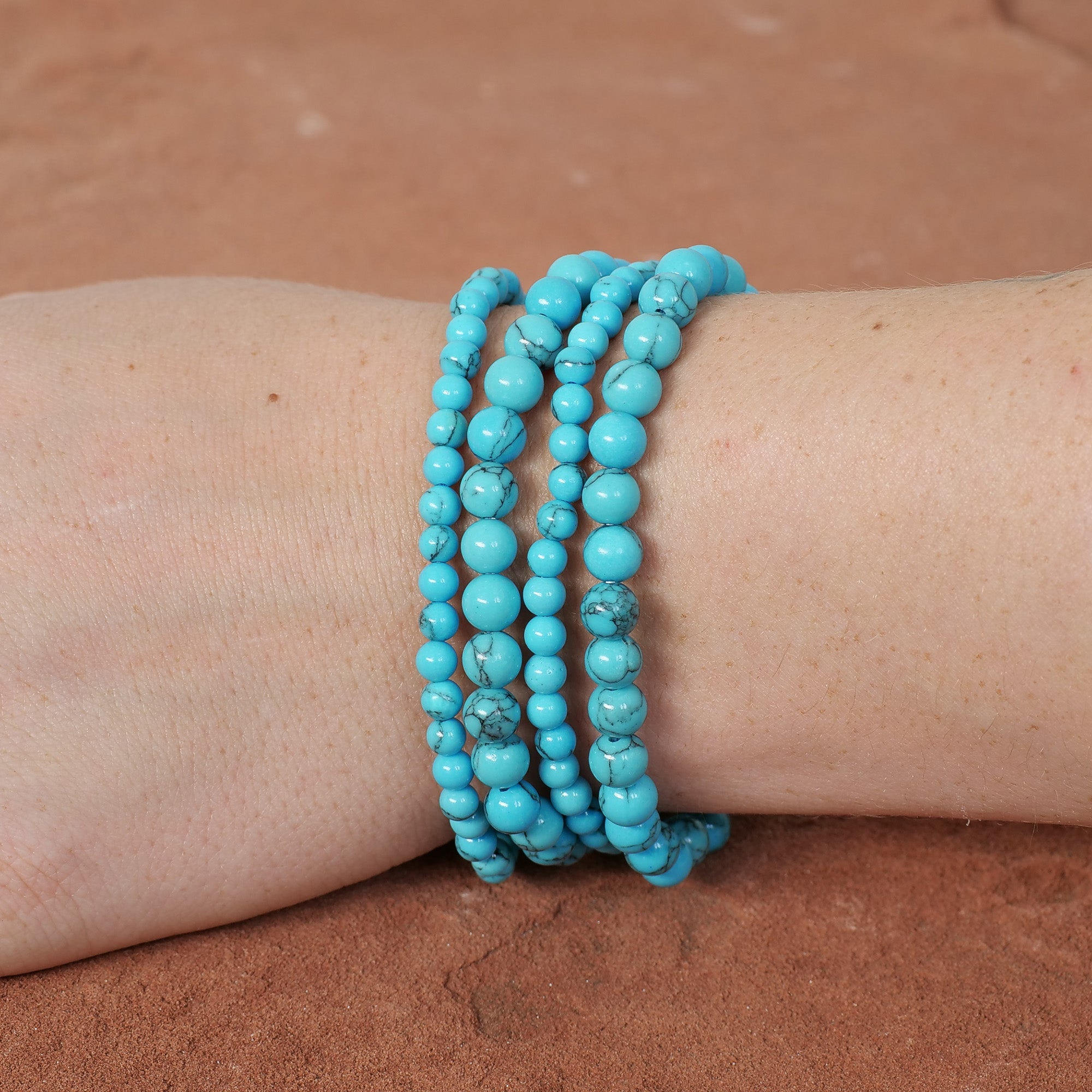 KALIFANO |Unisex Hand Cut and Polished Howlite Bracelet for Sale