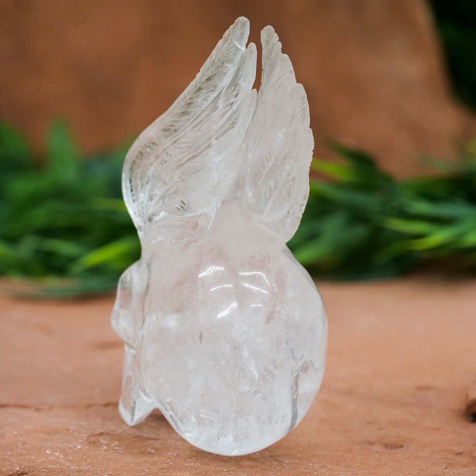 Amazing online Crystal Clear Quartz Hand Carved Skull