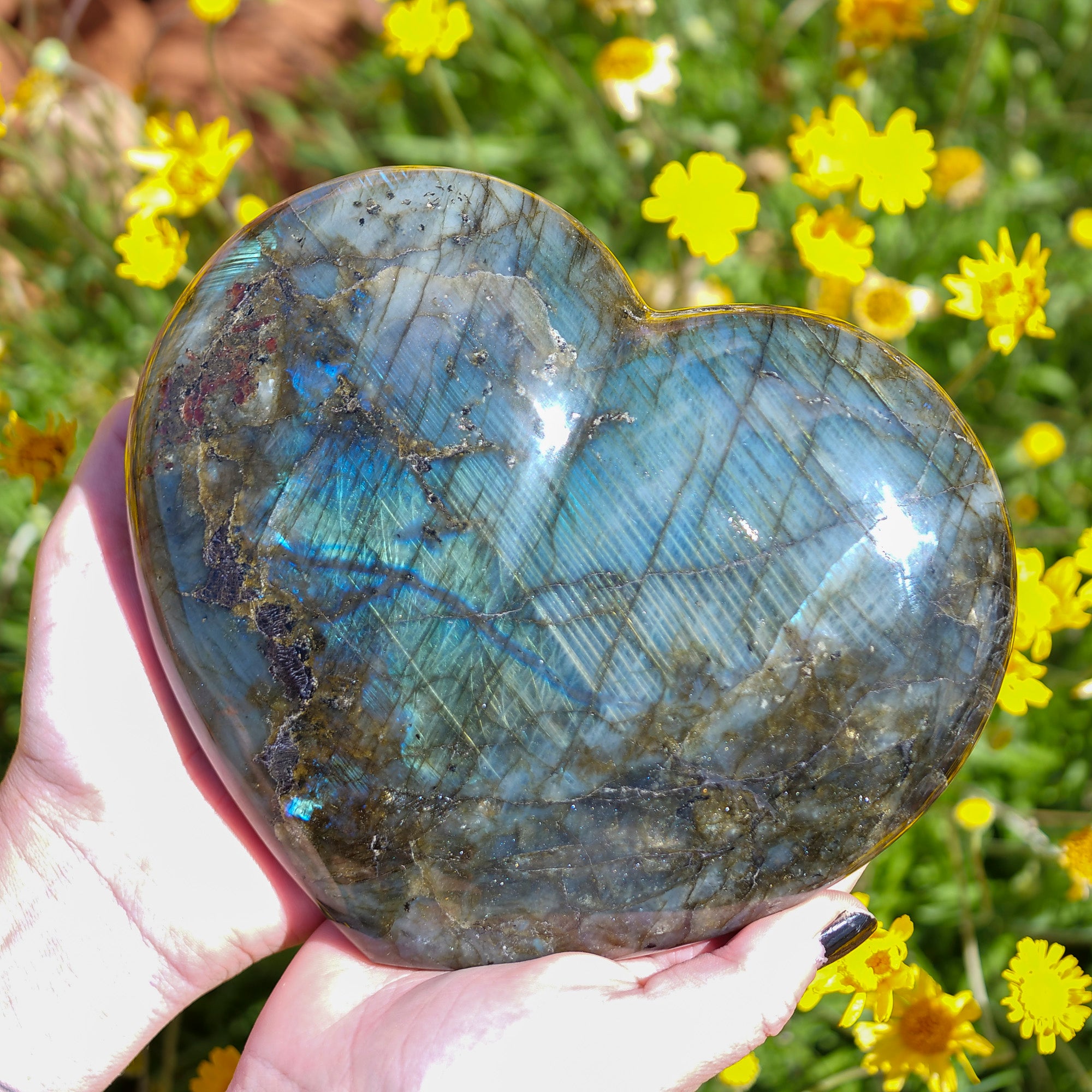 Labradorite Heart Crystal Heart Crystal Magic 